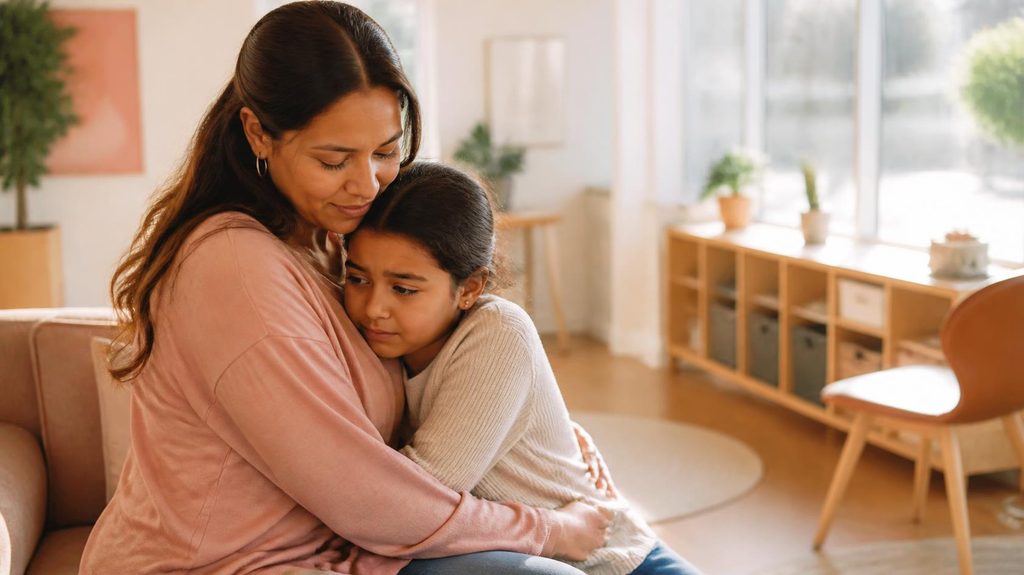 mom calming overstimulated toddler
